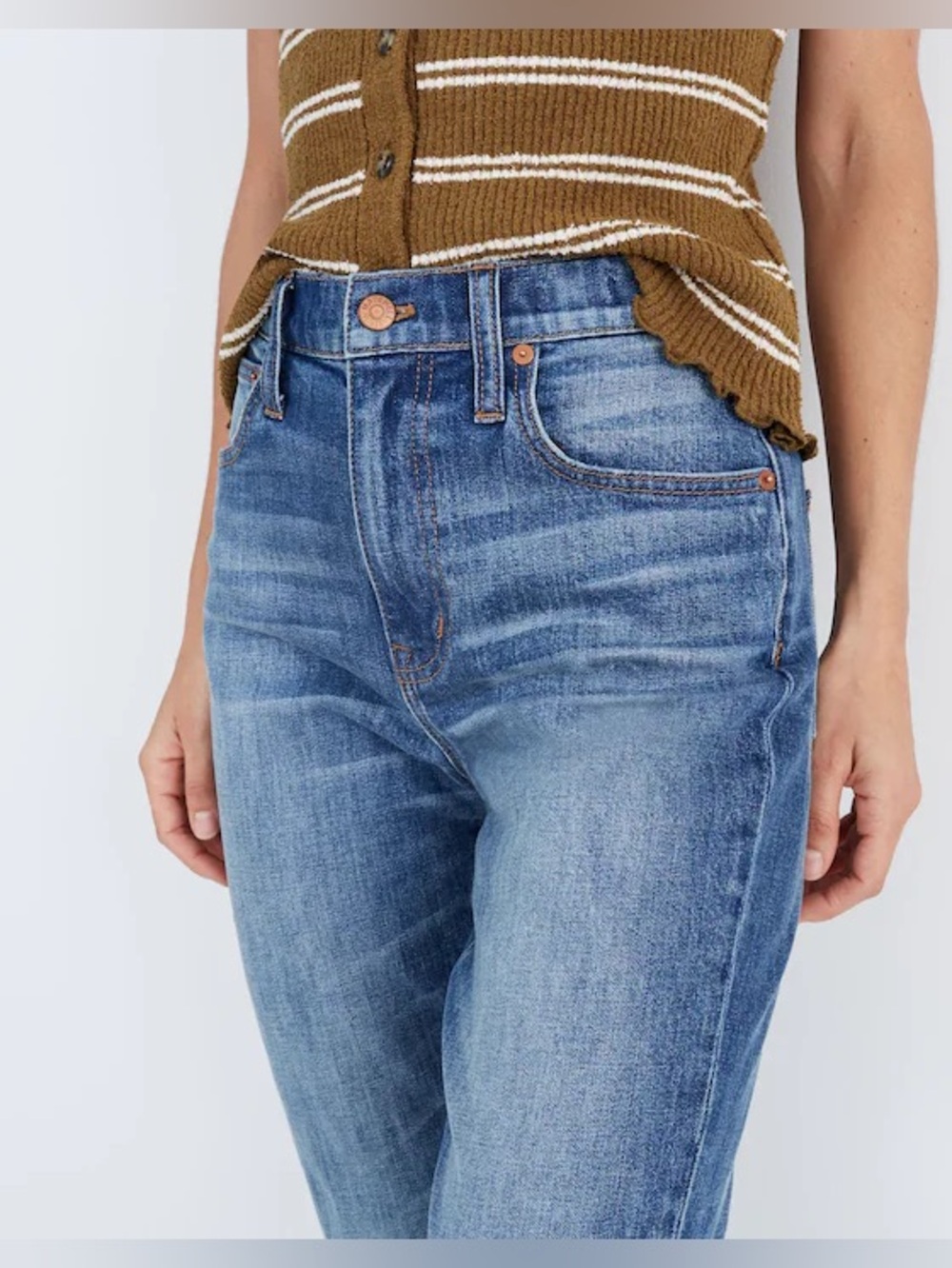 Madewell High Rise Slim Crop Boyjean Light Wash Jeans - Picture 2 of 12
